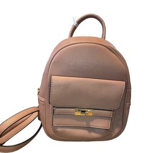 Pink Leather Backpack